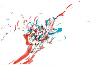 Freiraum XIII, 2025, 21 x 29,7 cm, Zeichnung, Tusche auf Papier